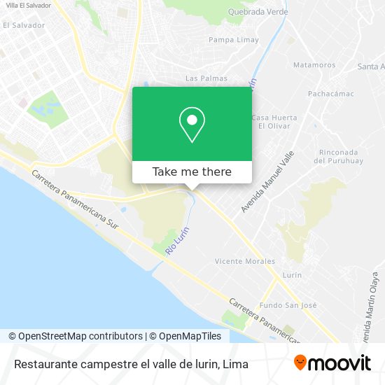 Restaurante campestre el valle de lurin map