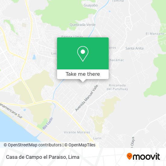 Casa de Campo el Paraiso map