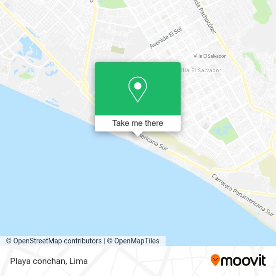 Playa conchan map