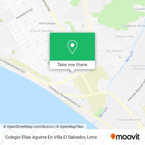 Colegio Elias Aguirre En Villa El Salvador map