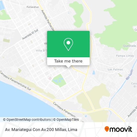 Mapa de Av. Mariategui Con Av.200 Millas