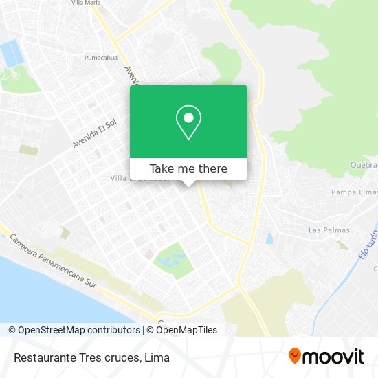 Mapa de Restaurante Tres cruces