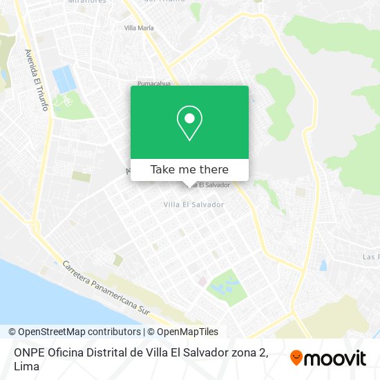 ONPE Oficina Distrital de Villa El Salvador zona 2 map