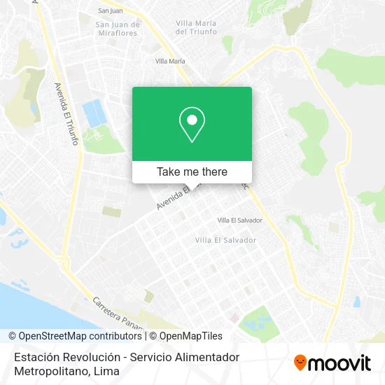 Mapa de Estación Revolución - Servicio Alimentador Metropolitano