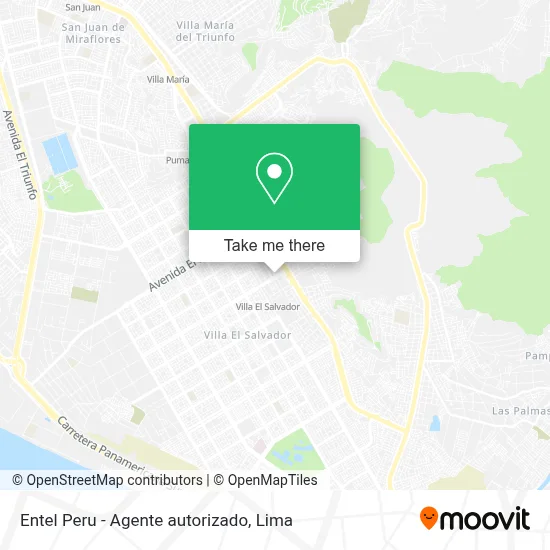 Entel Peru - Agente autorizado map