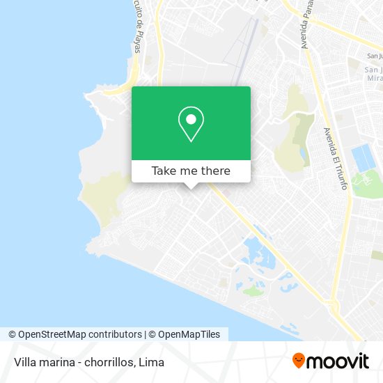 Villa marina - chorrillos map