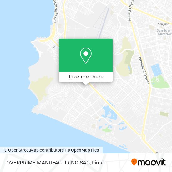 OVERPRIME MANUFACTIRING SAC map