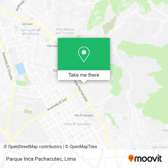Parque Inca Pachacutec map