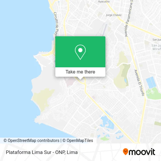 Mapa de Plataforma Lima Sur - ONP
