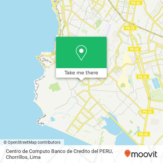 Mapa de Centro de Computo Banco de Credito del PERU, Chorrillos