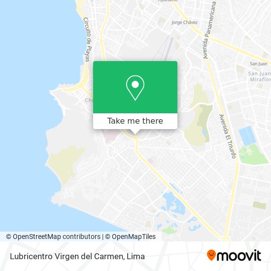 Lubricentro Virgen del Carmen map