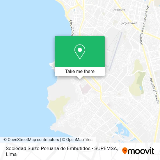 Mapa de Sociedad Suizo Peruana de Embutidos - SUPEMSA