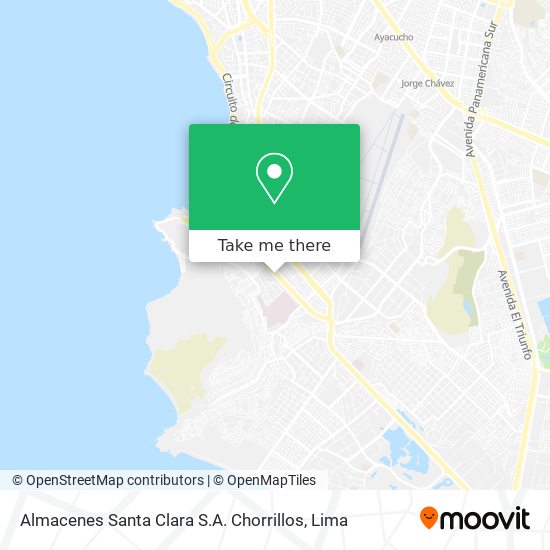 Mapa de Almacenes Santa Clara S.A. Chorrillos