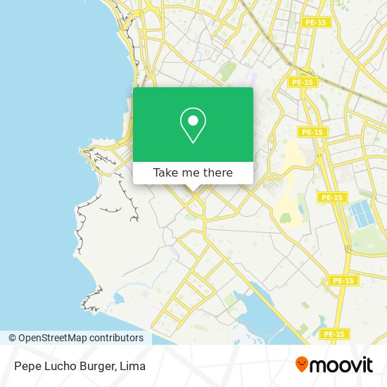 Pepe Lucho Burger map