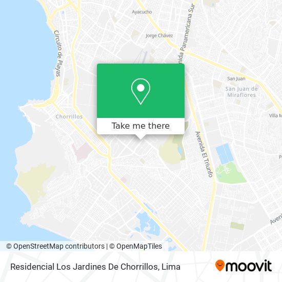 Residencial Los Jardines De Chorrillos map