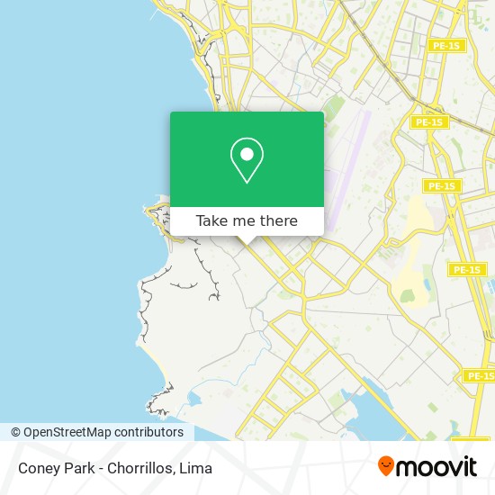 Coney Park - Chorrillos map