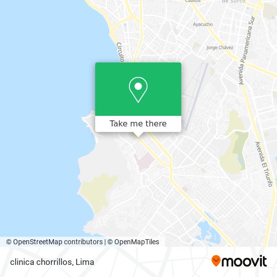 clinica chorrillos map