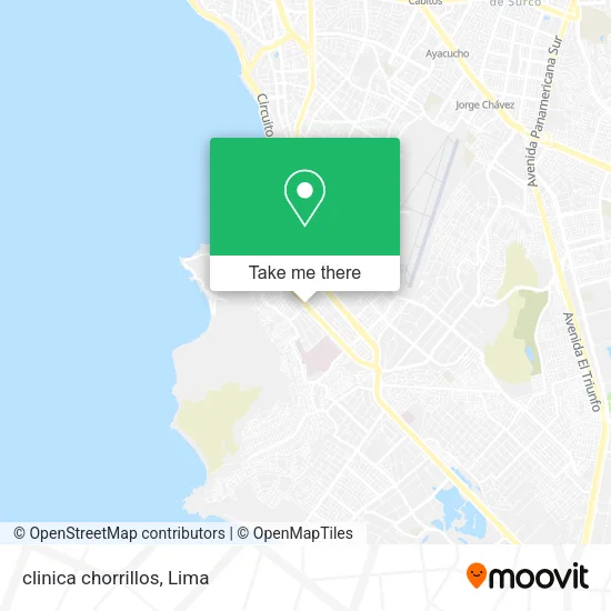 Mapa de clinica chorrillos