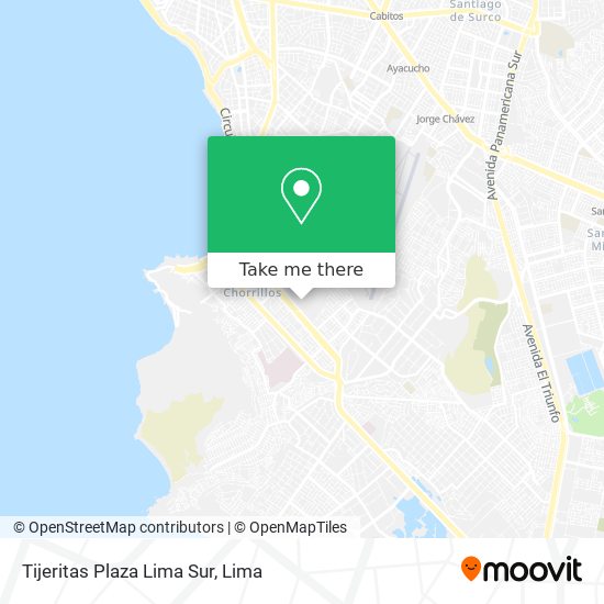 Mapa de Tijeritas Plaza Lima Sur