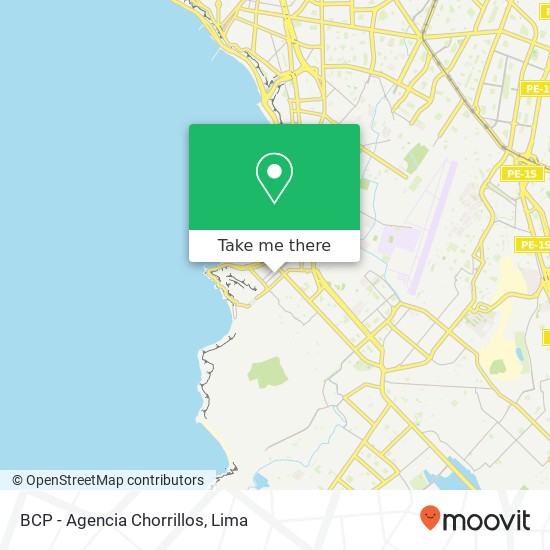 Mapa de BCP - Agencia Chorrillos