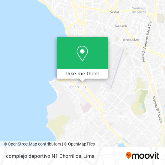 complejo deportivo N1 Chorrillos map