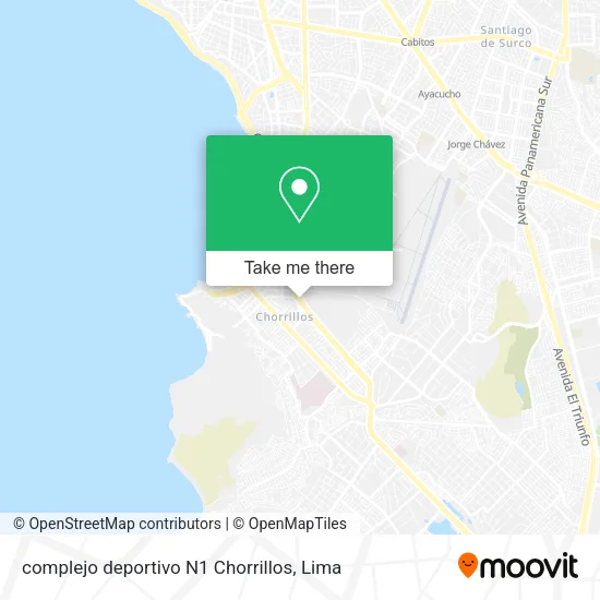 Mapa de complejo deportivo N1 Chorrillos