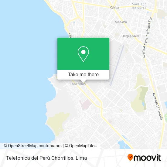 Mapa de Telefonica del Perú Chorrillos