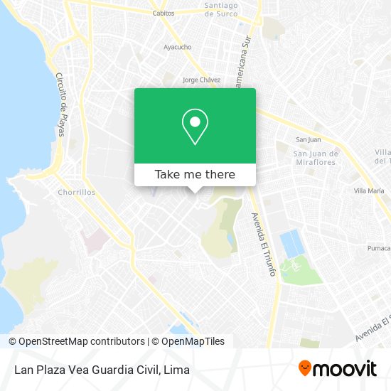 Lan Plaza Vea Guardia Civil map