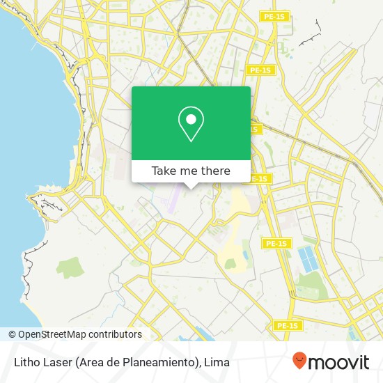 Mapa de Litho Laser (Area de Planeamiento)