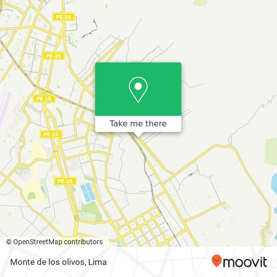 Mapa de Monte de los olivos