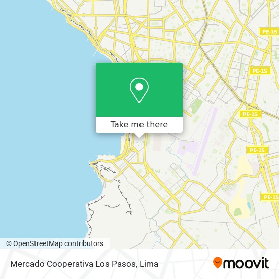 Mercado Cooperativa Los Pasos map