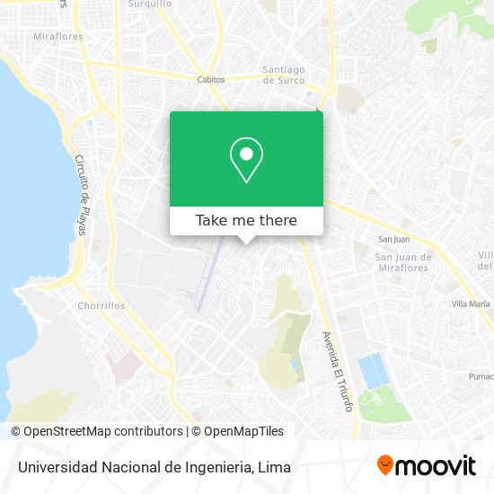 Universidad Nacional de Ingenieria map