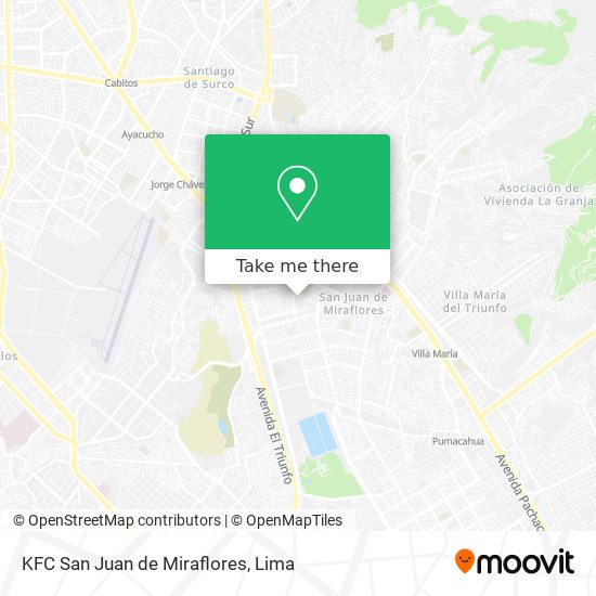 Mapa de KFC San Juan de Miraflores
