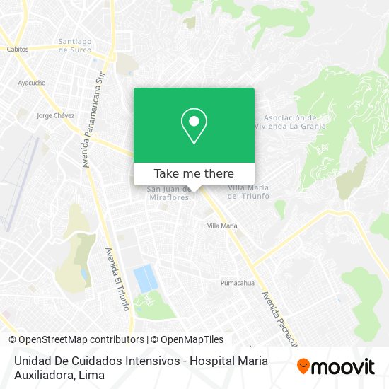 Mapa de Unidad De Cuidados Intensivos - Hospital Maria Auxiliadora