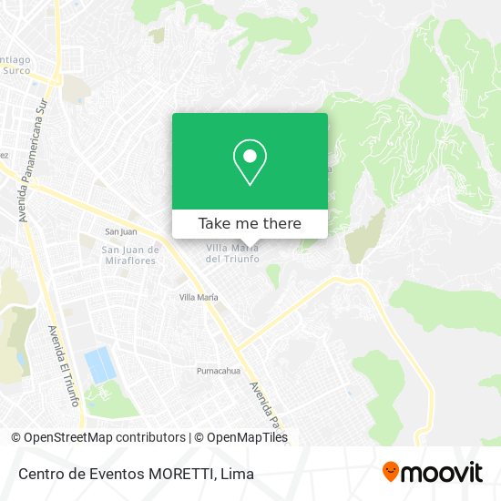 Centro de Eventos MORETTI map