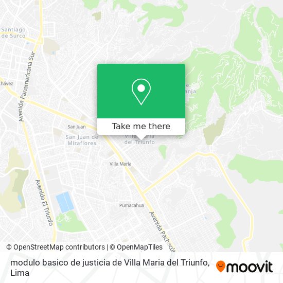modulo basico de justicia de Villa Maria del Triunfo map