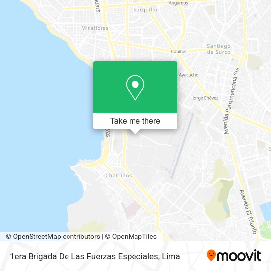 1era Brigada De Las Fuerzas Especiales map