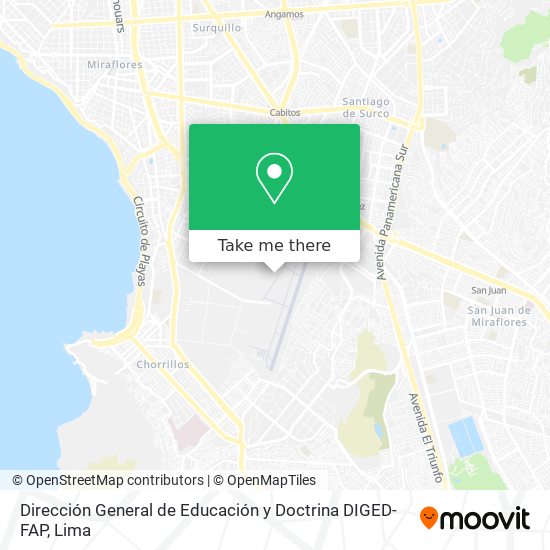 Mapa de Dirección General de Educación y Doctrina DIGED- FAP
