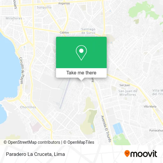 Mapa de Paradero La Cruceta