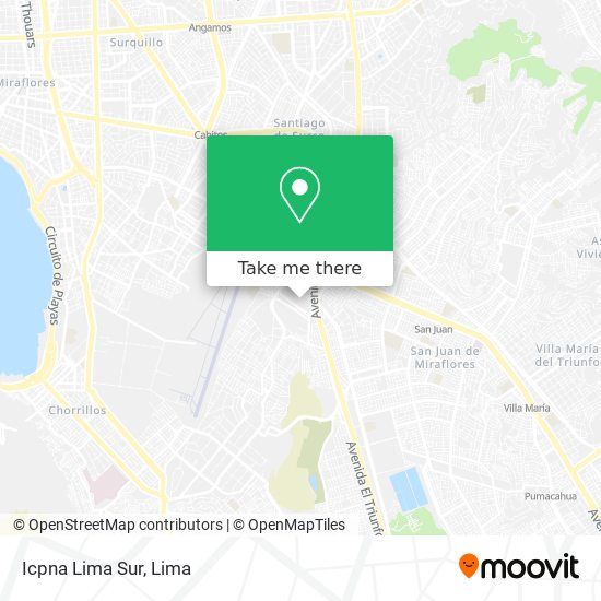 Icpna Lima Sur map