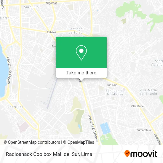 Radioshack Coolbox Mall del Sur map