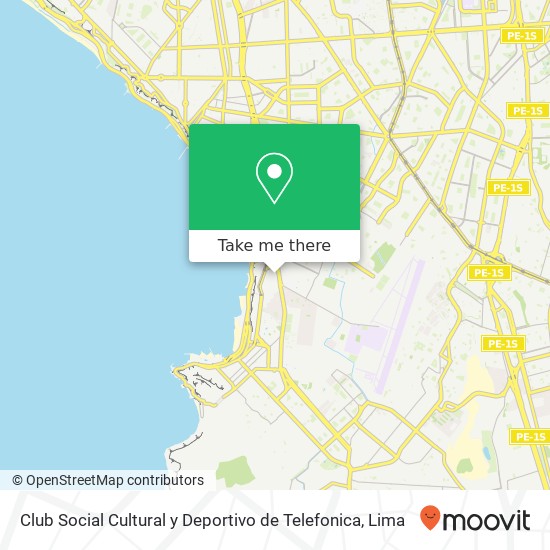 Club Social Cultural y Deportivo de Telefonica map