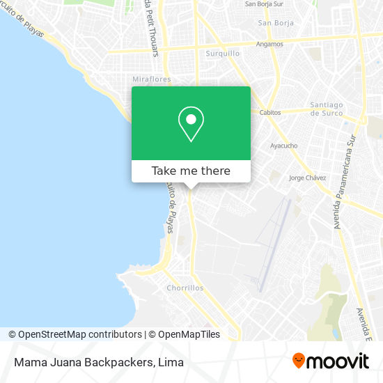 Mama Juana Backpackers map