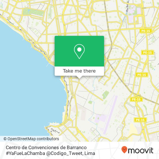 Centro de Convenciones de Barranco #YaFueLaChamba @Codigo_Tweet map