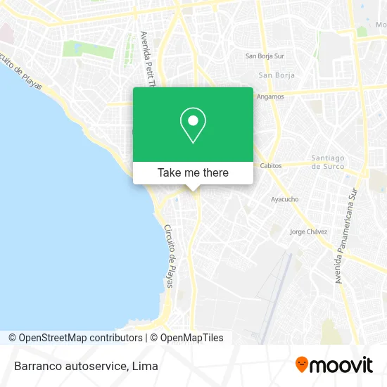 Barranco autoservice map