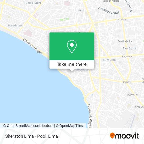 Sheraton Lima - Pool map