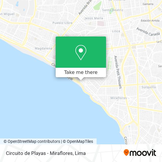 Circuito de Playas - Miraflores map