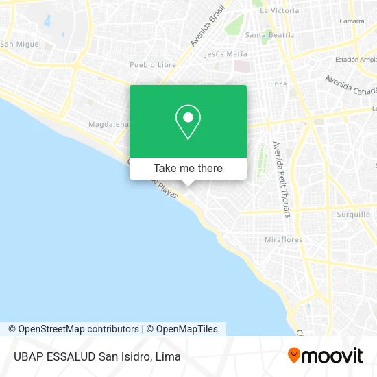 Mapa de UBAP ESSALUD San Isidro
