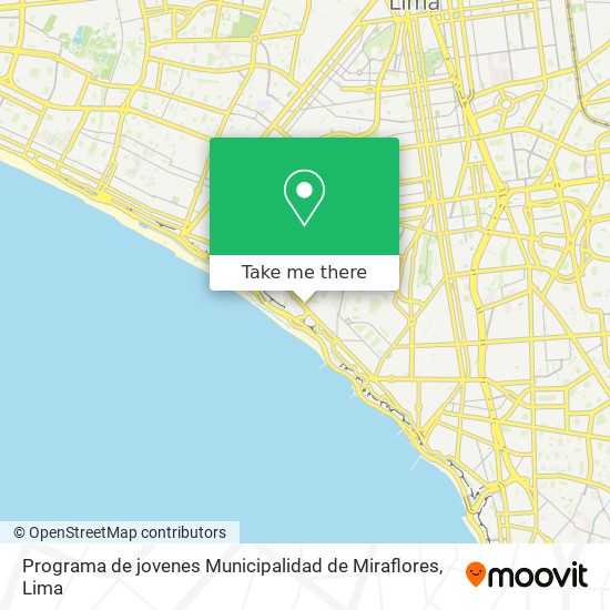 Programa de jovenes Municipalidad de Miraflores map