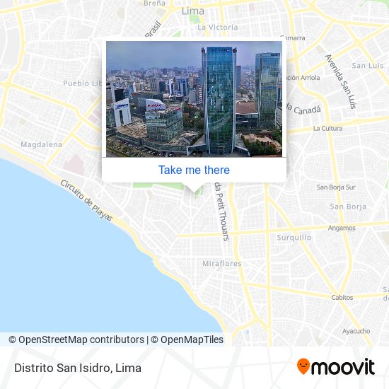 Distrito San Isidro map